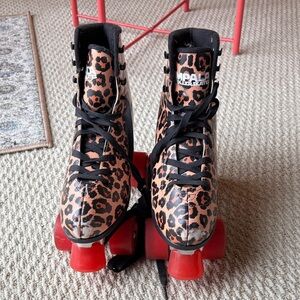 Impala Leopard Print Roller Skates